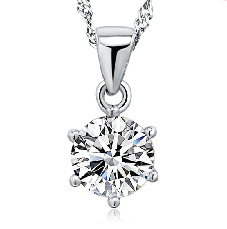Wholesale-silver six claw crystal Zircon pendant jewelry female models cute retro fashion crystal jewelry factory wholesale Chainless
Wholesale-silver six claw crystal Zircon pendant jewelry female models cute retro fashion crystal jewelry factory wholesale Chainless