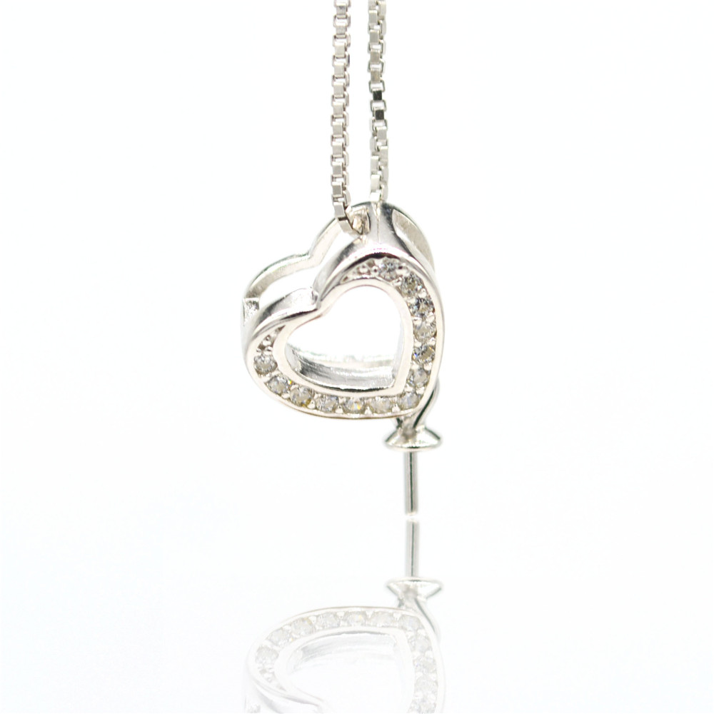 S925 sterling silver pearl pendants setting necklaces pendant supporting mount zircon Love heart Necklace settings
S925 sterling silver pearl pendants setting necklaces pendant supporting mount zircon Love heart Necklace settings