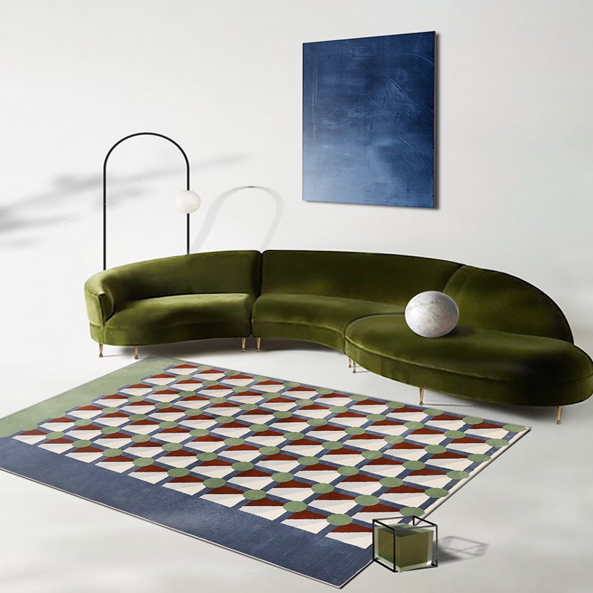 High Density Checks Geometric Area Rug in pink color, Post modern Decoration villa carpet, As picture
High Density Checks Geometric Area Rug in pink color, Post modern Decoration villa carpet, As picture