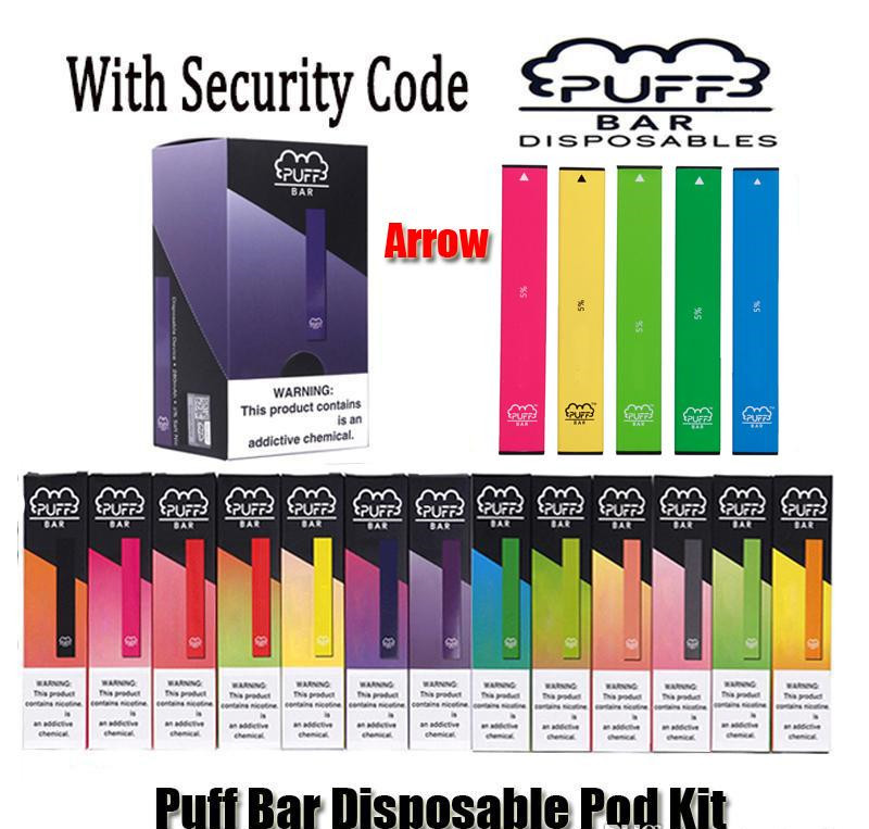 Puff Bar Disposable Pod Device With Security Code 280mAh Battery 1.3ml Disposable Stick Pod Kit With Different Colors And Display Box
Puff Bar Disposable Pod Device With Security Code 280mAh Battery 1.3ml Disposable Stick Pod Kit With Different Colors And Display Box