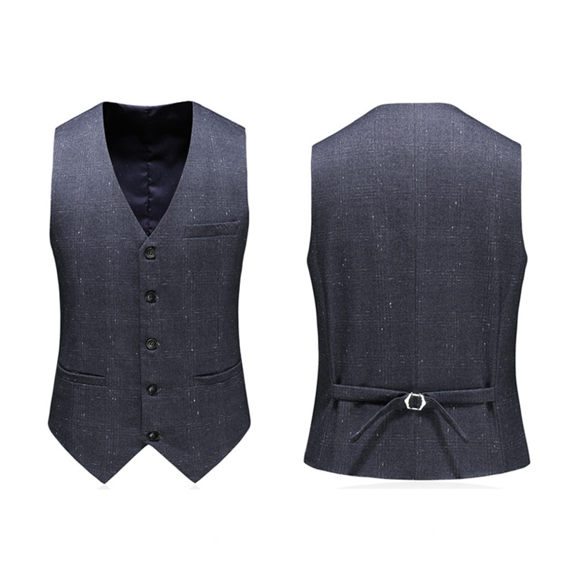 Men's suit high fashion men's suit set men suit three-piecesuits blaze with pants and vest men's suits formal plaid suits