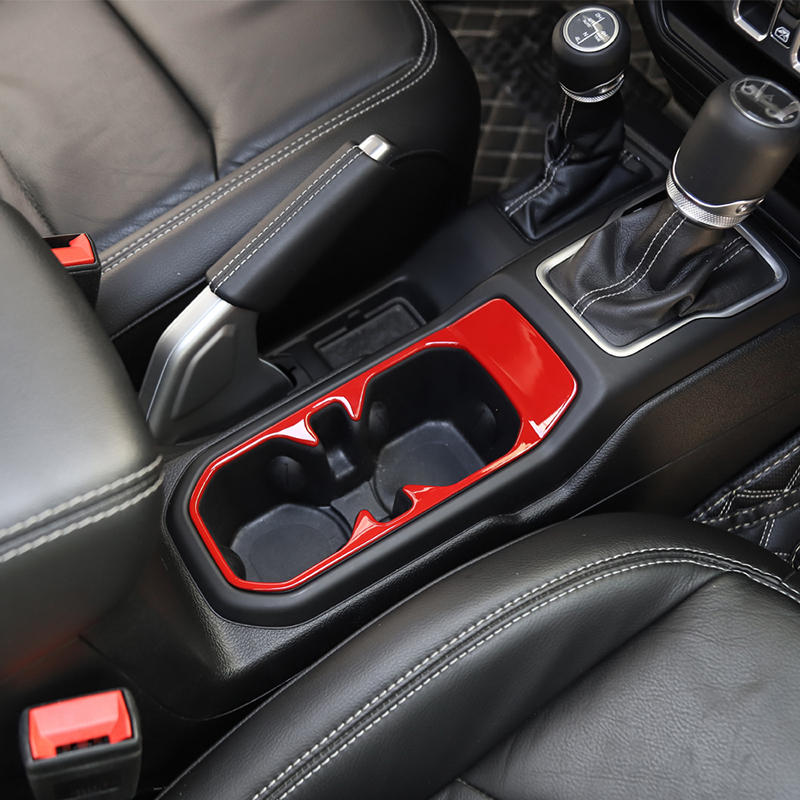 Red Front Water Cup Holder Decorative Cover For Jeep Wrangler JL 2018 Factory Outlet High Quatlity Auto Internal Accessories