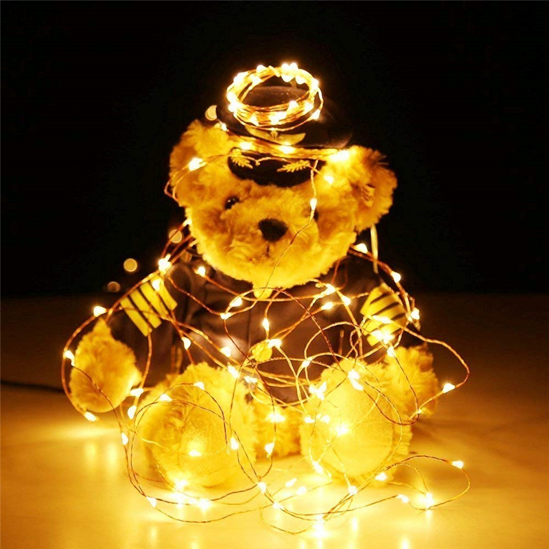 LED String Lights Twnikle Fairy Lights Waterproof 8 Modes 50Led 100 Led USB Plug in Copper Wire Firefly Holiday Lights strip