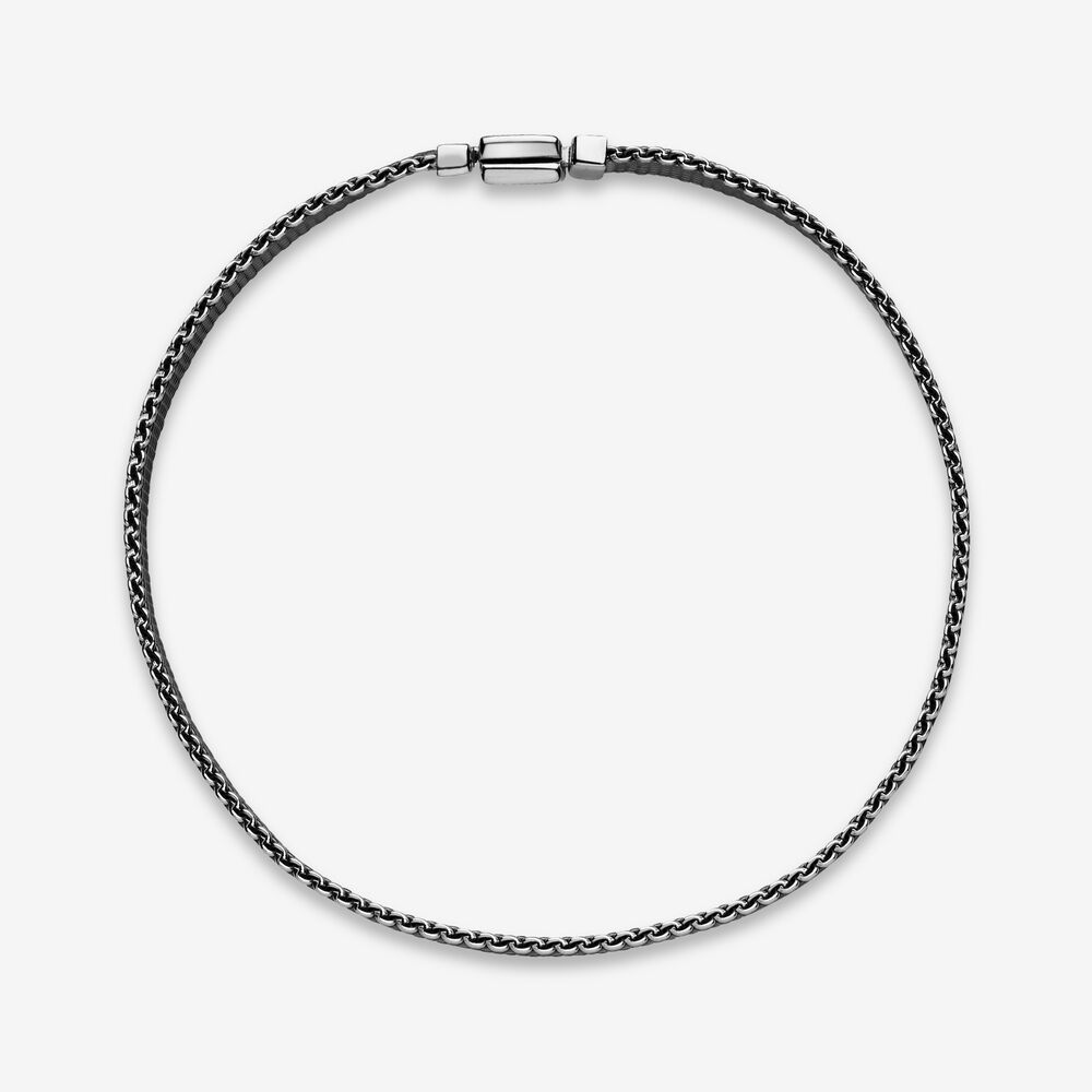 100 925 Sterling Silver Black Reflexions Mesh Bracelet Fit Authentic European Dangle Charm For Women Fashion DIY Jewelry Accessor