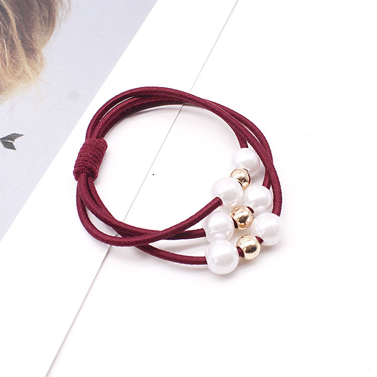 Girls Sweet Pearl Elastic Hair Bands Princess Ponytail Holder Gum For Hair Scrunchies Headband Rubber Band Kids Hair Accessories