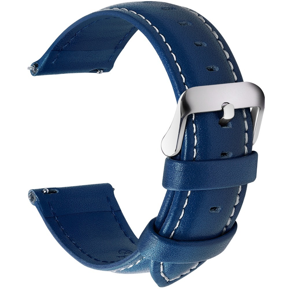 12 Colors For Quick Release Leather Watch Band, Axus Genuine Leather Watch Strap With Silver Or Gold Buckle 18mm,20mm,22mm,24mm Y19052301