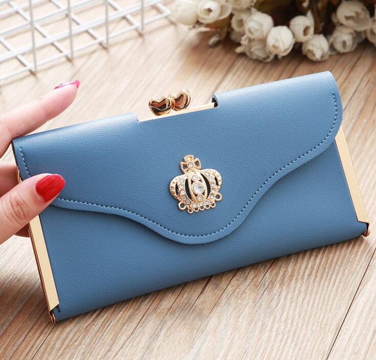 2019 new women's wallet long fashion clutch bag with diamond crown buckle card package wild evening bag
2019 new women's wallet long fashion clutch bag with diamond crown buckle card package wild evening bag