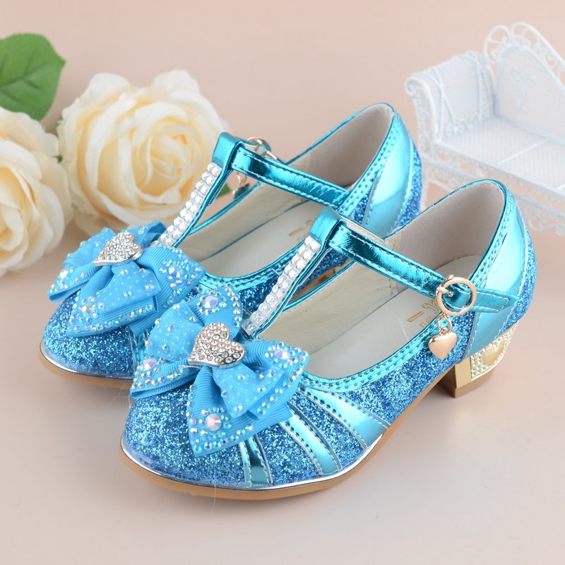 Glitter Crystal Girls High Heel Children Princess Shoes for Kids Sandals Dress Leather Shoes Banquet Silver Party Dance Wedding, Blue
Glitter Crystal Girls High Heel Children Princess Shoes for Kids Sandals Dress Leather Shoes Banquet Silver Party Dance Wedding, Blue