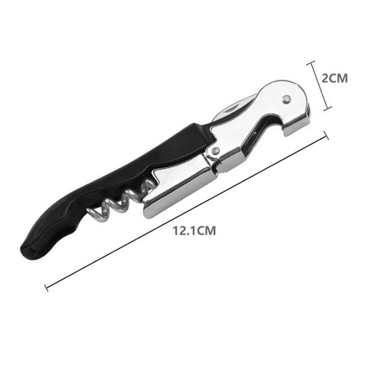 100pcs/lot Wine Corkscrew Opener Stainless Steel Bottle Opener Wine Corkscrew Tool Easy Use Wholesale LX1484