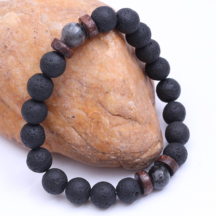 Wooden Spacer 8MM Black Lava Stone Beads Bracelet DIY Essential Oil Diffuser Bracelet Natural Stone Jewelry, Golden;silver
Wooden Spacer 8MM Black Lava Stone Beads Bracelet DIY Essential Oil Diffuser Bracelet Natural Stone Jewelry, Golden;silver