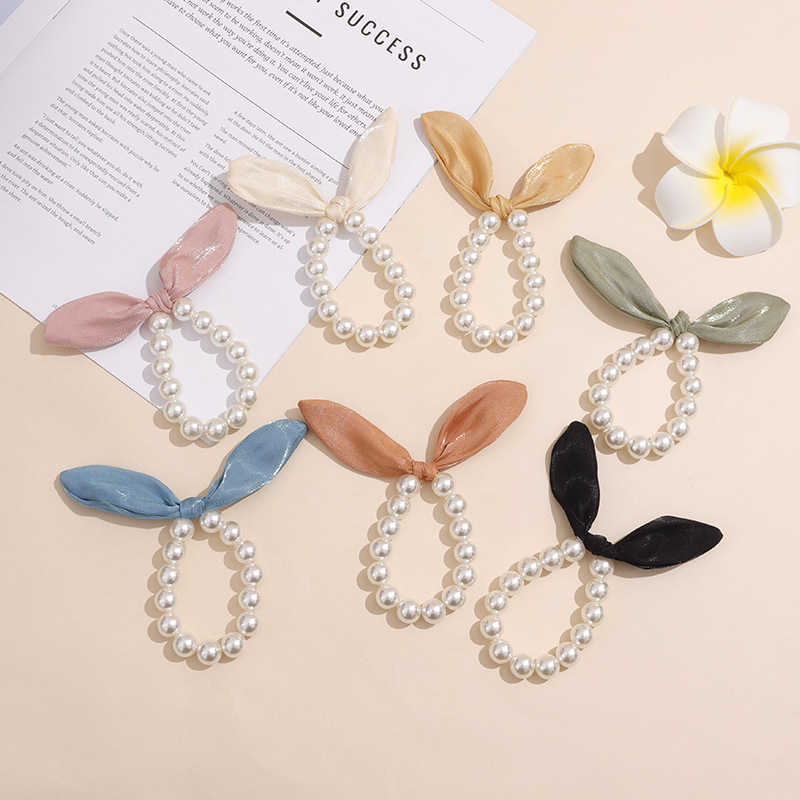 2020 new cute pearl ear hair ring female net red creative i hair rope bracelet head rope accessories, White
2020 new cute pearl ear hair ring female net red creative i hair rope bracelet head rope accessories, White