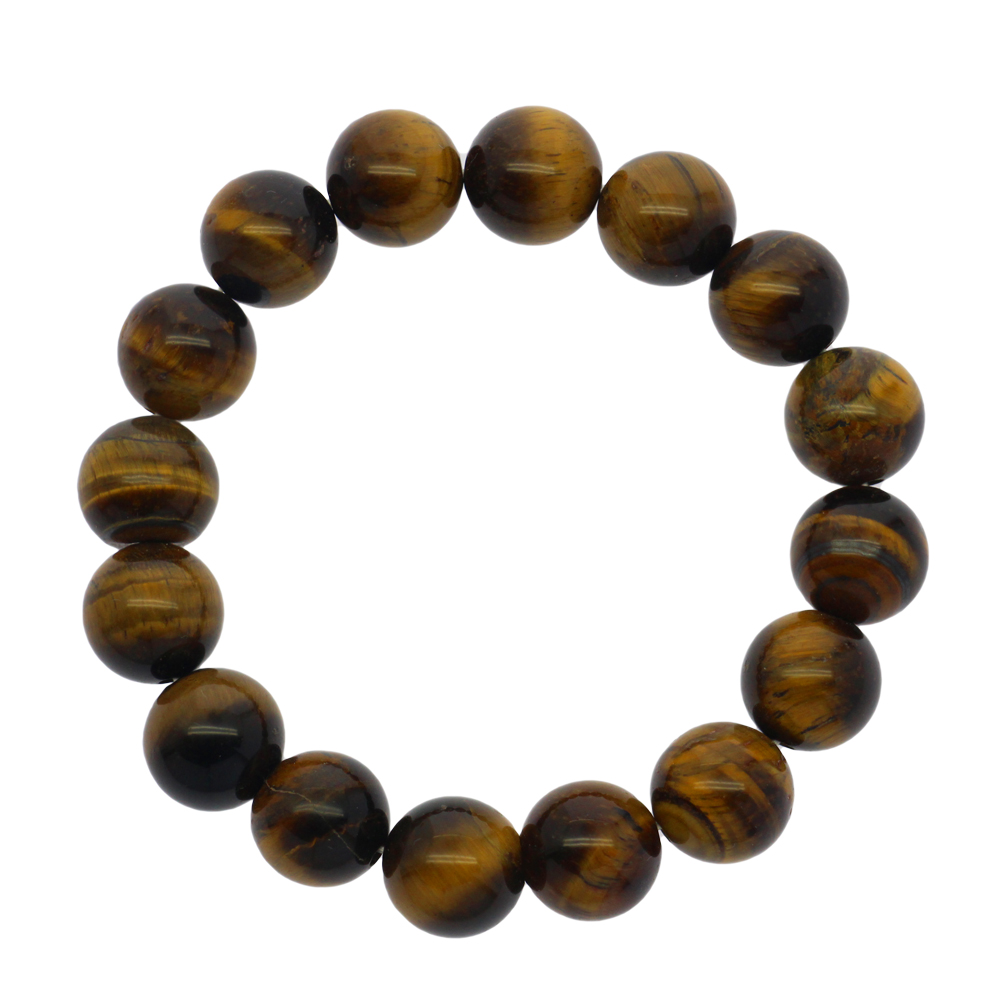 Fashion natural gemstone jewelry brown yellow tiger eye stone beads bracelet wholesale