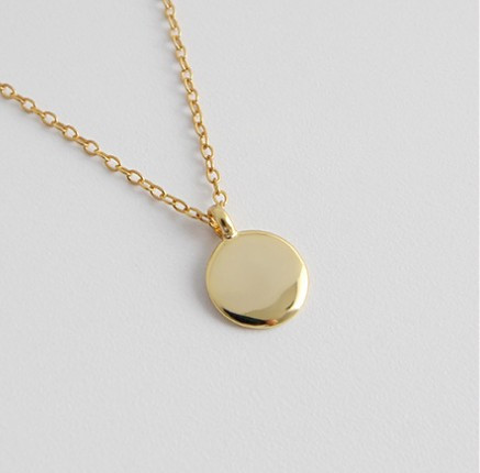 New Simple Style 925 Sterling Silver Geometric Round Circle Necklaces&Pendant For Women Girls Wedding Necklace Fine Jewelry Lovers Gifts