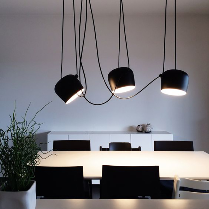 1/2/3/4/5 Heads DIY Drum Led Pendant Lamp For Restaurant Modern Clothing Store Window Industrial Pendant Light Indoor Lighting Fixture