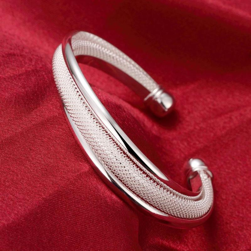 925 Sterling Silver Color Bracelet Bangle Fashion Jewelry Bevel Mesh Bracelet For Women Jewelry Gift
925 Sterling Silver Color Bracelet Bangle Fashion Jewelry Bevel Mesh Bracelet For Women Jewelry Gift