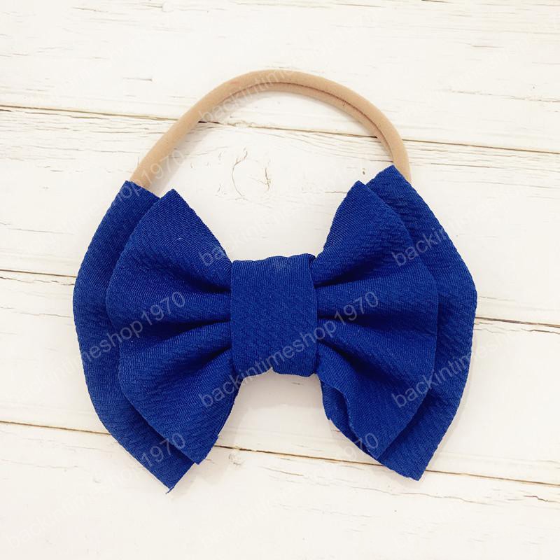 9 Colors Baby Nylon Knotted Headbands Girls Head Wraps Infant Toddler Newborn Hairbands Big Bows Stretchy Hair Accessories