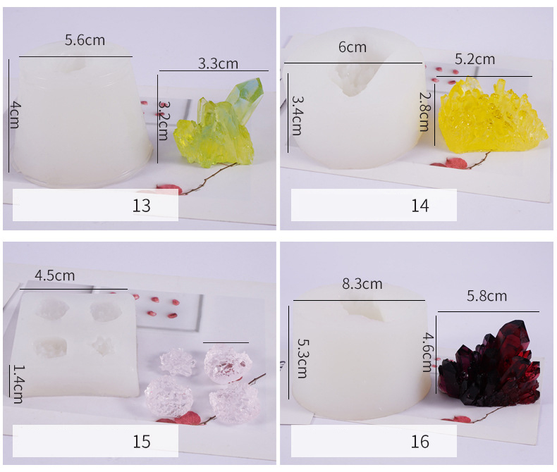 Crystal Cluster Silicone Molds Gems Stone Quartz Geode Resin Molds Casting Epoxy Resin Jewelry Pendant Craft Home Decor