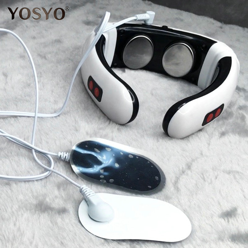 Electric Pulse Back and Neck Massager Electric Pulse Far Infrared Heating Pain Relief Tool Health Care Relaxation LY191203