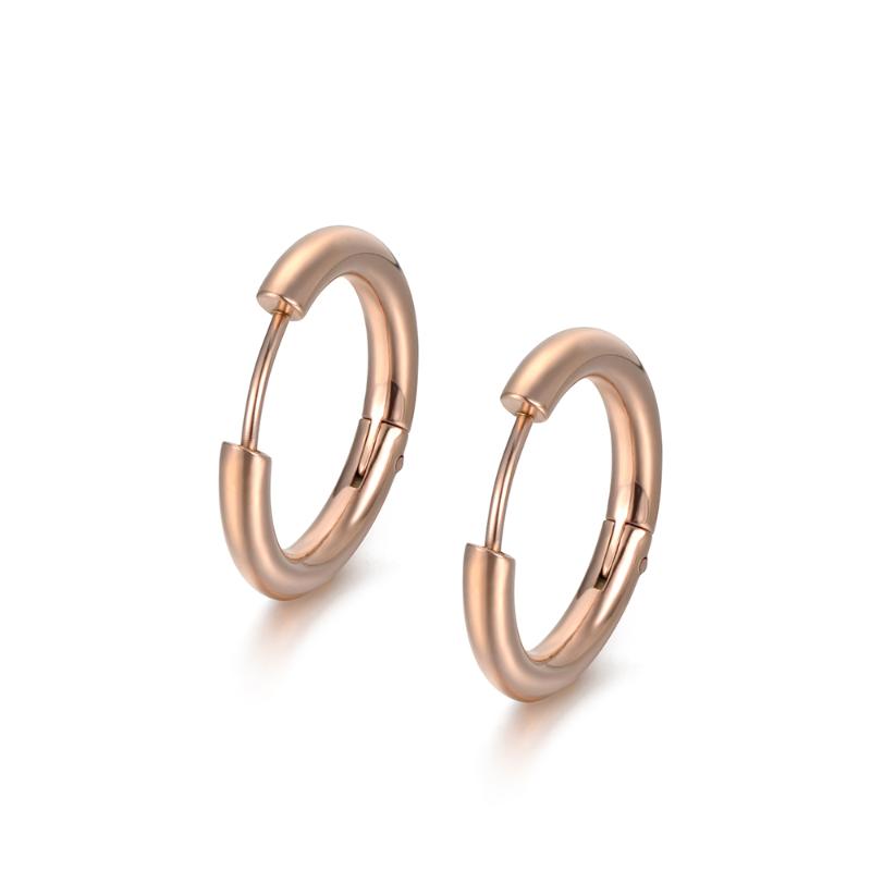 Classic Titanium Steel Hoop Earrings Jewelry Simple Rose Gold Color Engagement Earrings For Women Oorbellen JE18029
Classic Titanium Steel Hoop Earrings Jewelry Simple Rose Gold Color Engagement Earrings For Women Oorbellen JE18029