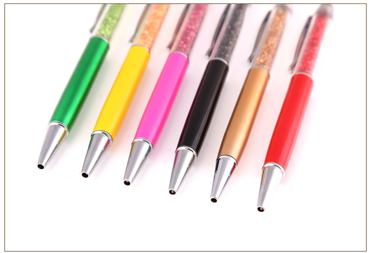 Cheapest Glitter Ballpoint Pen Student bling bling writing pens Colorful Crystal Ball pens black ink Touch Pens For School Office Supplies