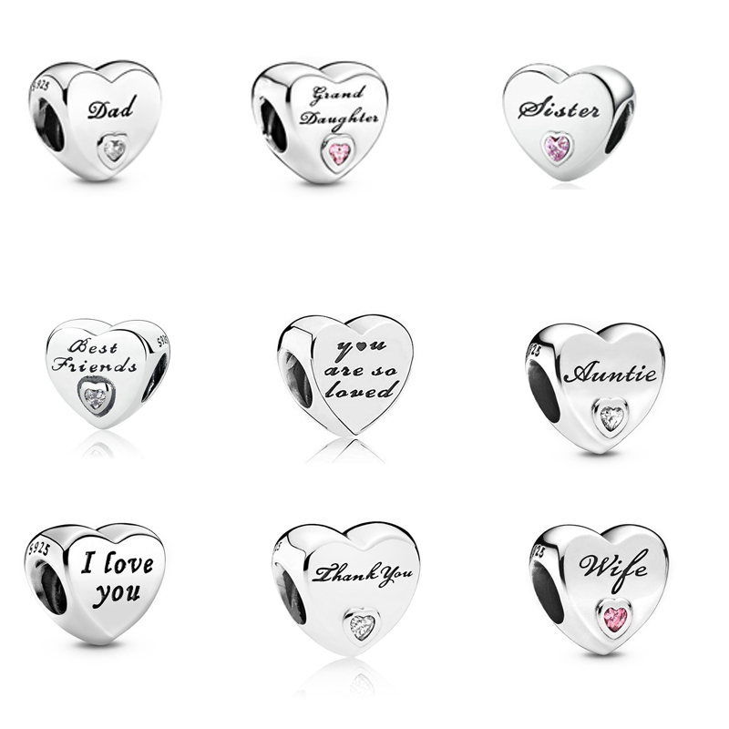 Wife Daught Dad Love Heart Charm with CZ in 925 Sterling Silver Bead Charm for Pandora Bracelet for Women, Black
Wife Daught Dad Love Heart Charm with CZ in 925 Sterling Silver Bead Charm for Pandora Bracelet for Women, Black