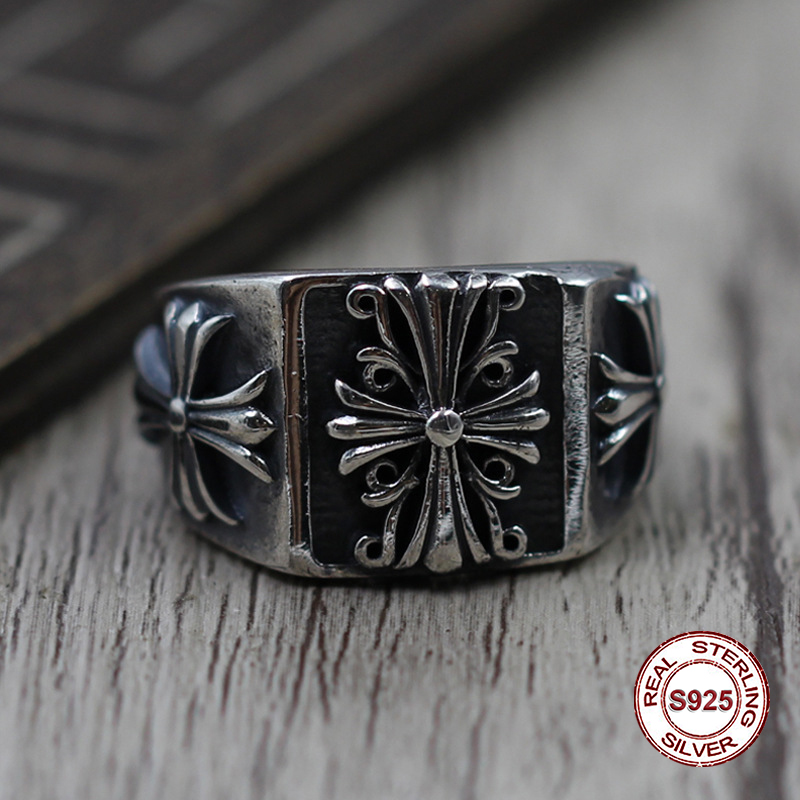 S925 Sterling Silver Rings Personality retro classic punk style Crusader flowers Open ring Send a gift to love 2021 new hot
S925 Sterling Silver Rings Personality retro classic punk style Crusader flowers Open ring Send a gift to love 2021 new hot
