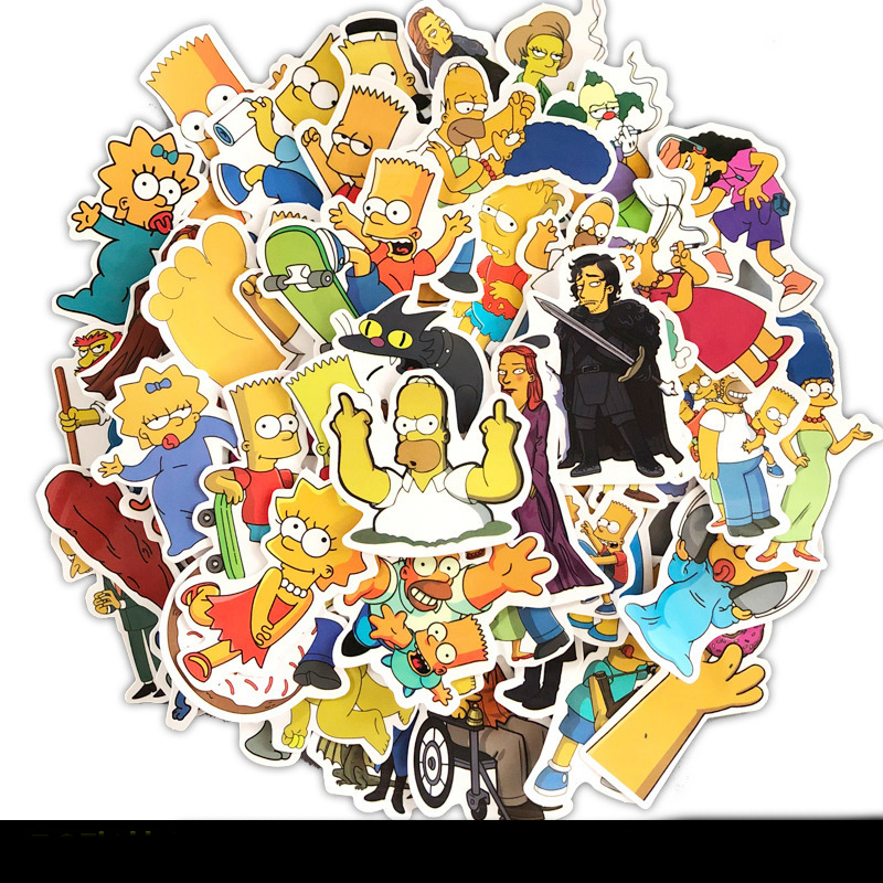 Waterproof Anime Classic Cartoon Stickers Skateboard 50pcs/Set Guitar Laptop Motorcycle Travel Simpsons Toy Luggage Stickers Fridge Slggw
Waterproof Anime Classic Cartoon Stickers Skateboard 50pcs/Set Guitar Laptop Motorcycle Travel Simpsons Toy Luggage Stickers Fridge Slggw