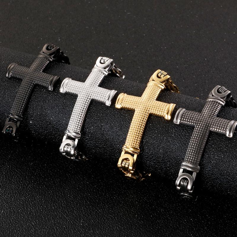 Vintage Stainless Steel Cuff Bracelets For Men Link Chain Cross Bracelet Mens Religious Jewellery Customized Name Engrave
Vintage Stainless Steel Cuff Bracelets For Men Link Chain Cross Bracelet Mens Religious Jewellery Customized Name Engrave