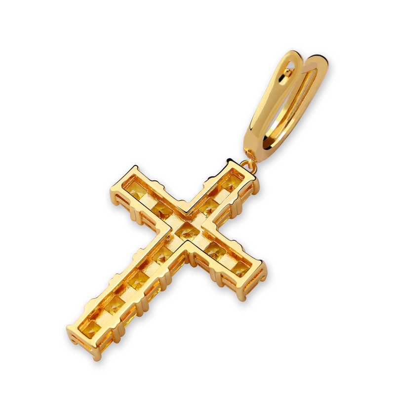 Hip Hop Shining Charm Cross Stud Earrings New Style Colorful Bling Zircon Dangle Earrings Platinum Plated Wholesale