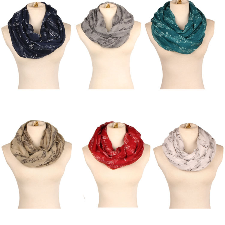 High Quality Women Scarf Musical Symbol Scarf Long Scarf Voile Music Note warm Autumn Winter neckerchief Lady Scraf