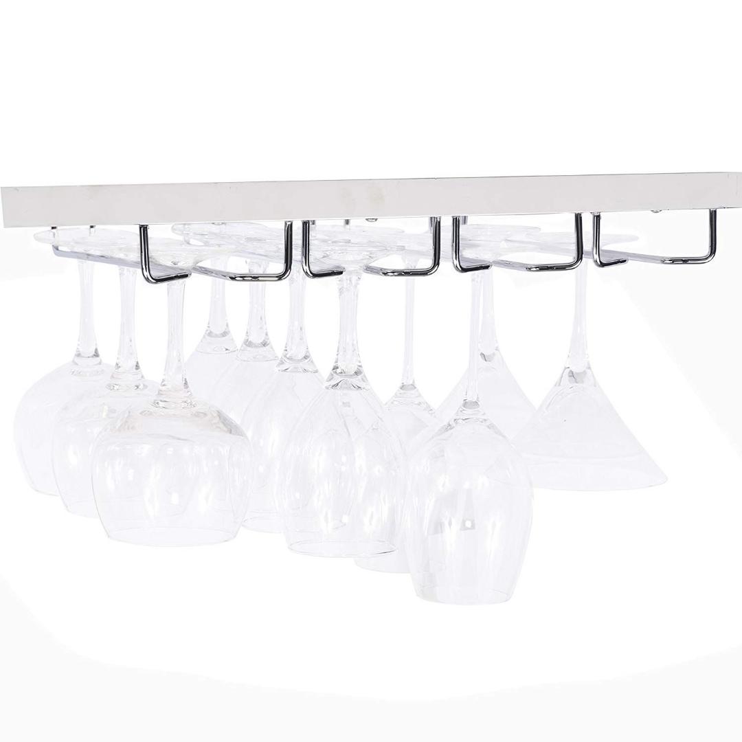 Botique-Under Cabinet Stemware Wine Glass Holder Storage Rack 13.5 Inch Deep