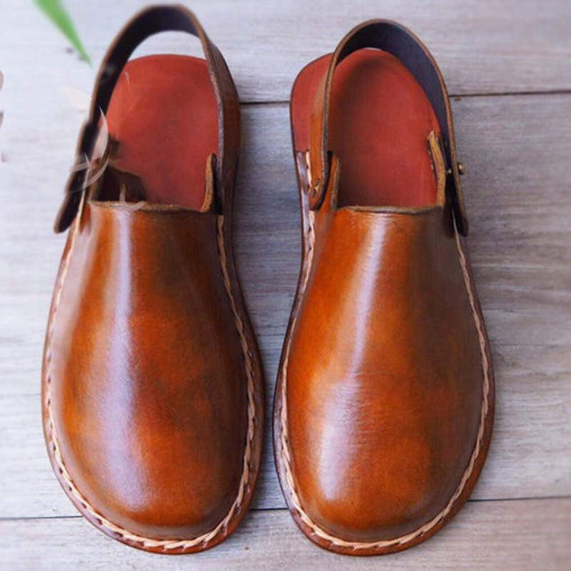 Sandals Men Shoes Casual Shoe Male Man Flats Summer Closed Toe Vintage Plus Size Zapatos De Hombres Personlizar M0514