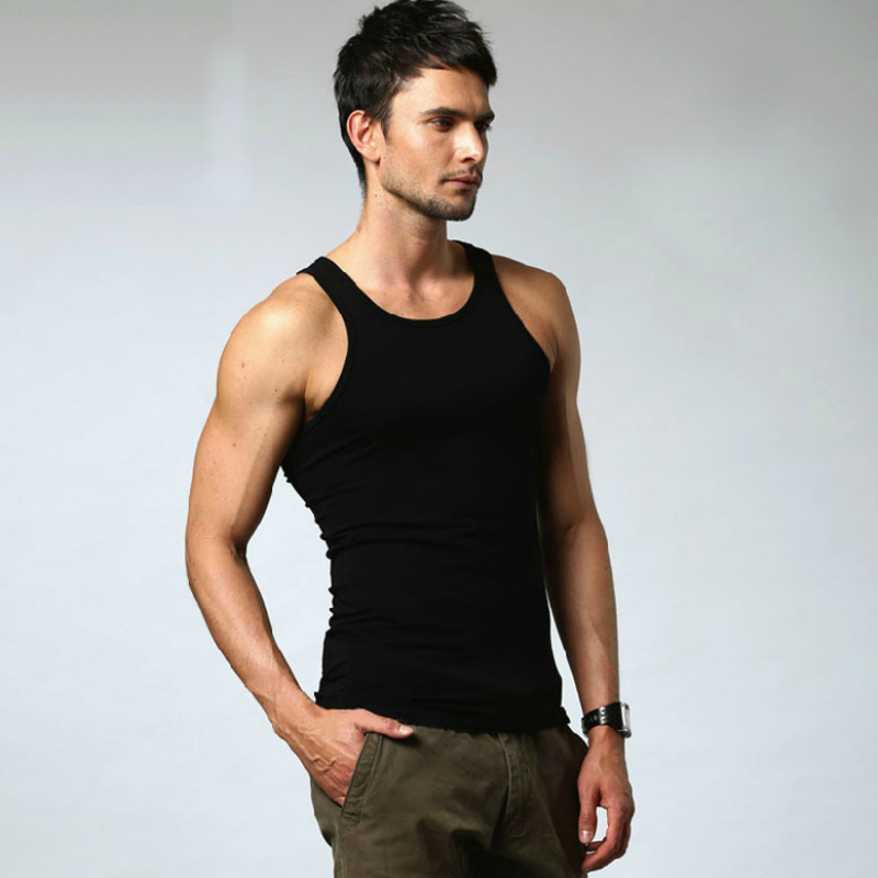 Men's Cotton Undershirt Tank Tops - White, Breathable & Comfortable, Perfect For Fiess, Wrestg, And Everyday Wear