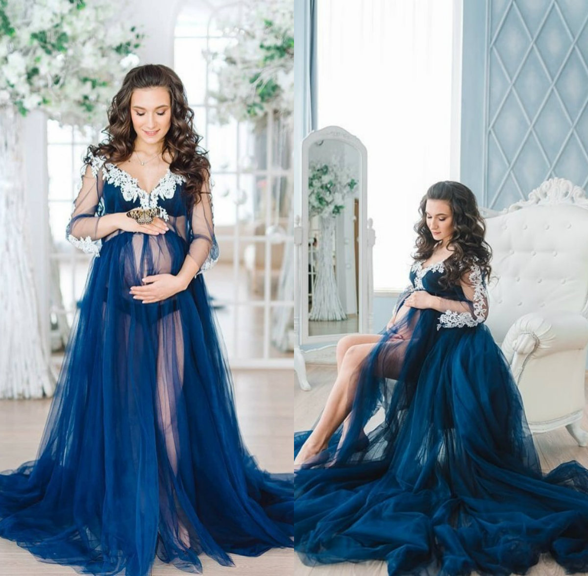 Modest Plus Size maternity Evening Prom Dress A Line V Neck Long Sleeve Tulle Lace Party Dress Sweep Train Applique robes de soirée, Hunter
Modest Plus Size maternity Evening Prom Dress A Line V Neck Long Sleeve Tulle Lace Party Dress Sweep Train Applique robes de soirée, Hunter