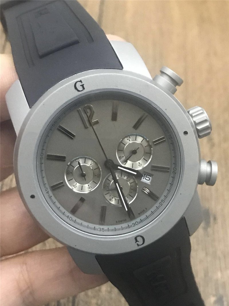 new fashionTop quality luxury watch for man quartz stopwatch watches stainless wrist watch stainless chronograph watch rubber strap bg12