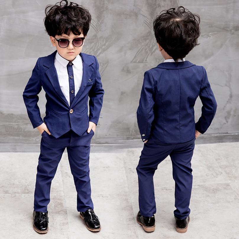 autumn fashion gentleman kids clothing set boys formal suit boys suits for weddings navy blue red boy blazers suit children