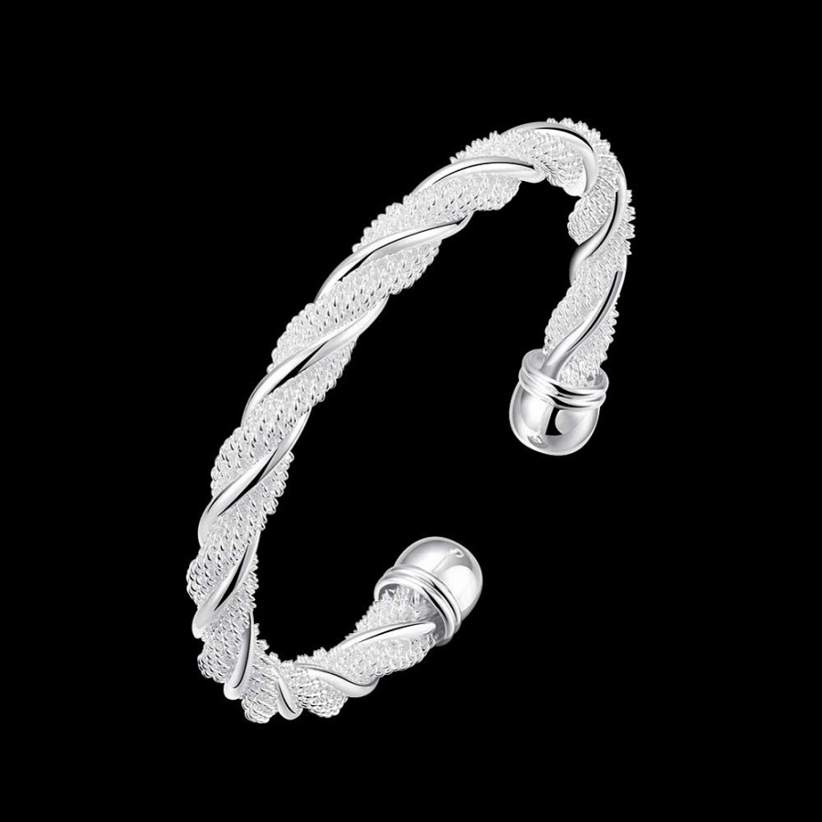 Women Silver Cufflink Cuff Love Bracelet Gift Designer Fashion Jewelry Diameter 6.5cm Open Twisted Rope Bracelet Bangle for Woman
Women Silver Cufflink Cuff Love Bracelet Gift Designer Fashion Jewelry Diameter 6.5cm Open Twisted Rope Bracelet Bangle for Woman