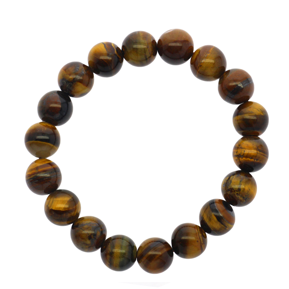 Fashion natural gemstone jewelry brown yellow tiger eye stone beads bracelet wholesale
