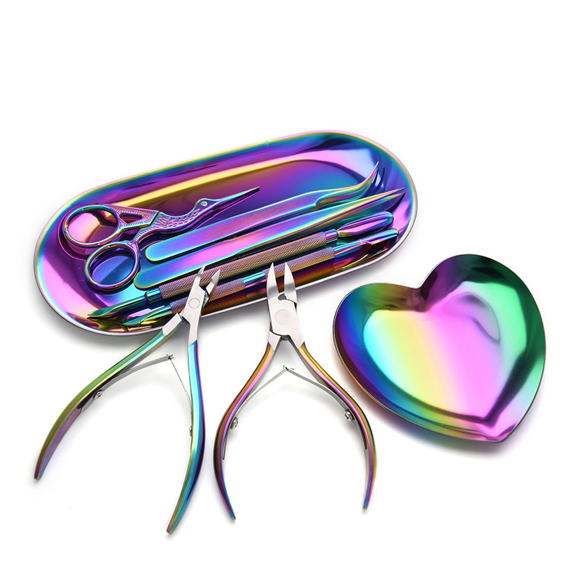 9Pcs/set Rainbow Stainless Nail Cuticle Pusher Tweezer Cutter Trimmer Clipper Scissor Dead Skin Manicure Pedicure Nails Art Tool
9Pcs/set Rainbow Stainless Nail Cuticle Pusher Tweezer Cutter Trimmer Clipper Scissor Dead Skin Manicure Pedicure Nails Art Tool