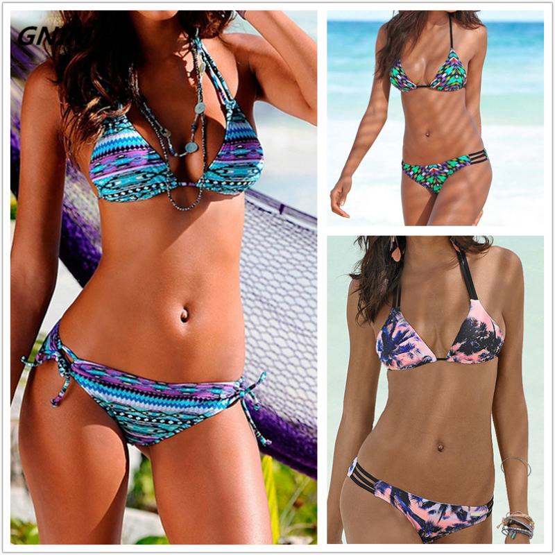 GNIM HL Sexy Bandage Bikini Mujer 2020 Halter Print Swimsuit Women Two Pieces Beachwear Bathing Suit Brazilian Female Biquini, Mz 9001-2
GNIM HL Sexy Bandage Bikini Mujer 2020 Halter Print Swimsuit Women Two Pieces Beachwear Bathing Suit Brazilian Female Biquini, Mz 9001-2