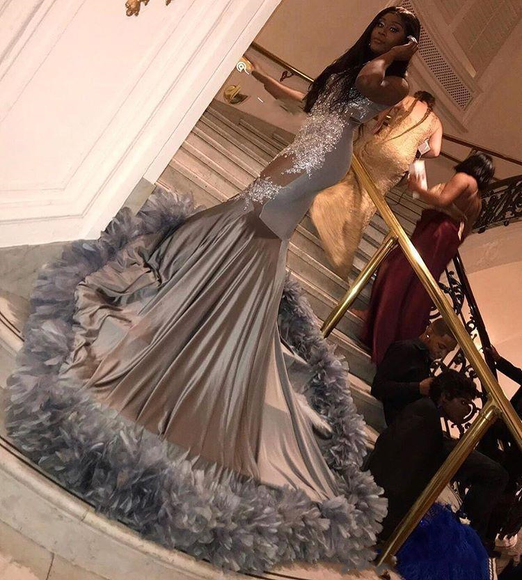 Silver Beaded Lace 2020 Mermaid Prom Dresses With Feathers Sleeveless Black Girls Prom Dress Formal Dress Party Gowns, Daffodil
Silver Beaded Lace 2020 Mermaid Prom Dresses With Feathers Sleeveless Black Girls Prom Dress Formal Dress Party Gowns, Daffodil
