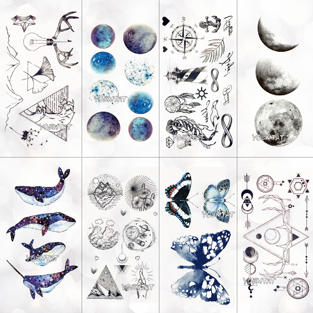 Geometric Planet Temporary Tattoo For Children Girl Moon Forest Waterproof Fake Black Tattoo Stickers Kids Women Ear Tatoos
Geometric Planet Temporary Tattoo For Children Girl Moon Forest Waterproof Fake Black Tattoo Stickers Kids Women Ear Tatoos