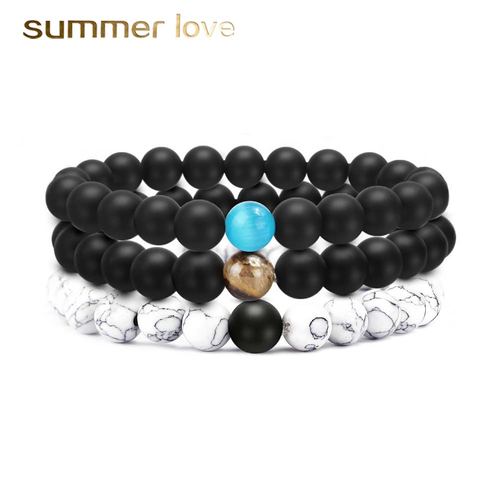 New Arrival 8MM Black White Onyx Howlite Beads Bracelet for Women Handmade Elastic Natural Stone Couple Bracelet Jewelry Gift
New Arrival 8MM Black White Onyx Howlite Beads Bracelet for Women Handmade Elastic Natural Stone Couple Bracelet Jewelry Gift
