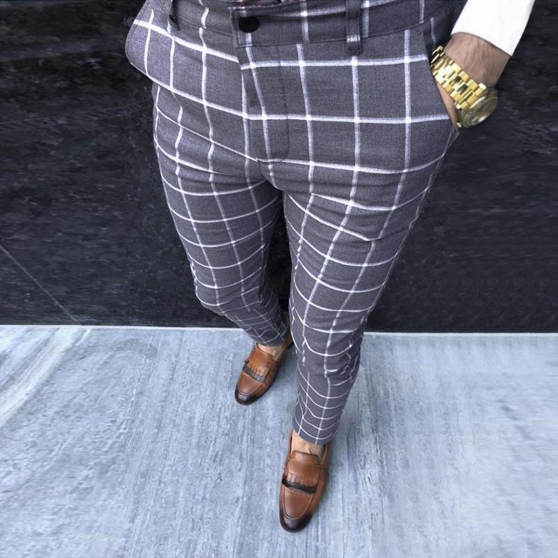 Fashion Men Pants Casual Business Slim Fit Plaid Print Zipper Long Pants Trousers Fashion Long Men's Sweatpants streetwear, Gray
Fashion Men Pants Casual Business Slim Fit Plaid Print Zipper Long Pants Trousers Fashion Long Men's Sweatpants streetwear, Gray