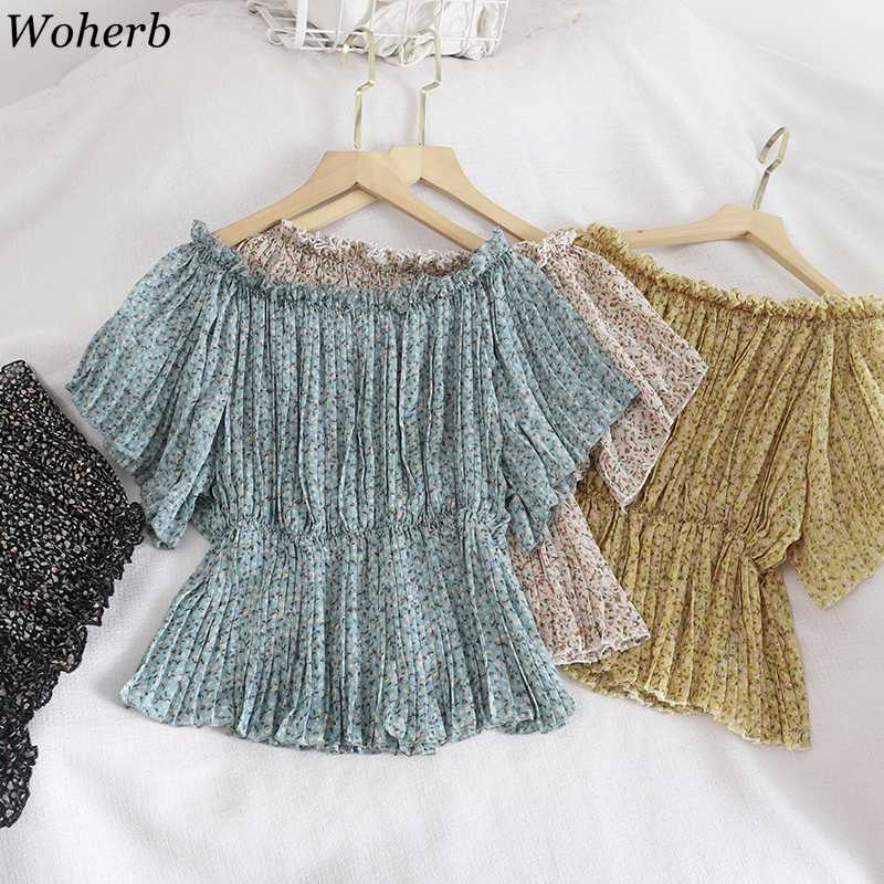 Woherb Women Sweet Floral Blouses Ruffles Off Shoulder Short Sleeve Shirts Cute Female Casual Preppy Style Tops Blusas Summer, Black
Woherb Women Sweet Floral Blouses Ruffles Off Shoulder Short Sleeve Shirts Cute Female Casual Preppy Style Tops Blusas Summer, Black