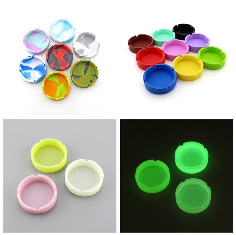 

19 Styles Silicone Ashtray Creative Round Silicone Ashtray Anti-shock Smoke Ash Tray Fashion Environmental Hotel Home KTV Ashtray