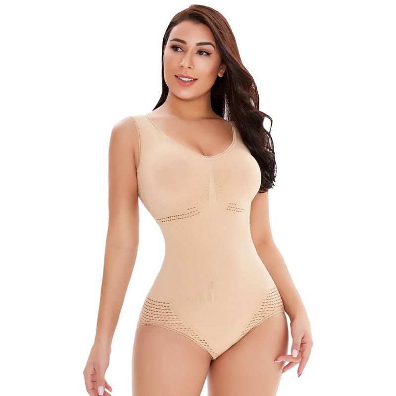 2020 New High-cut Mesh Bodysuits Woman Fajas Butt Lifter Waist Slimming Shapewear Summer Tummy Control Underwear