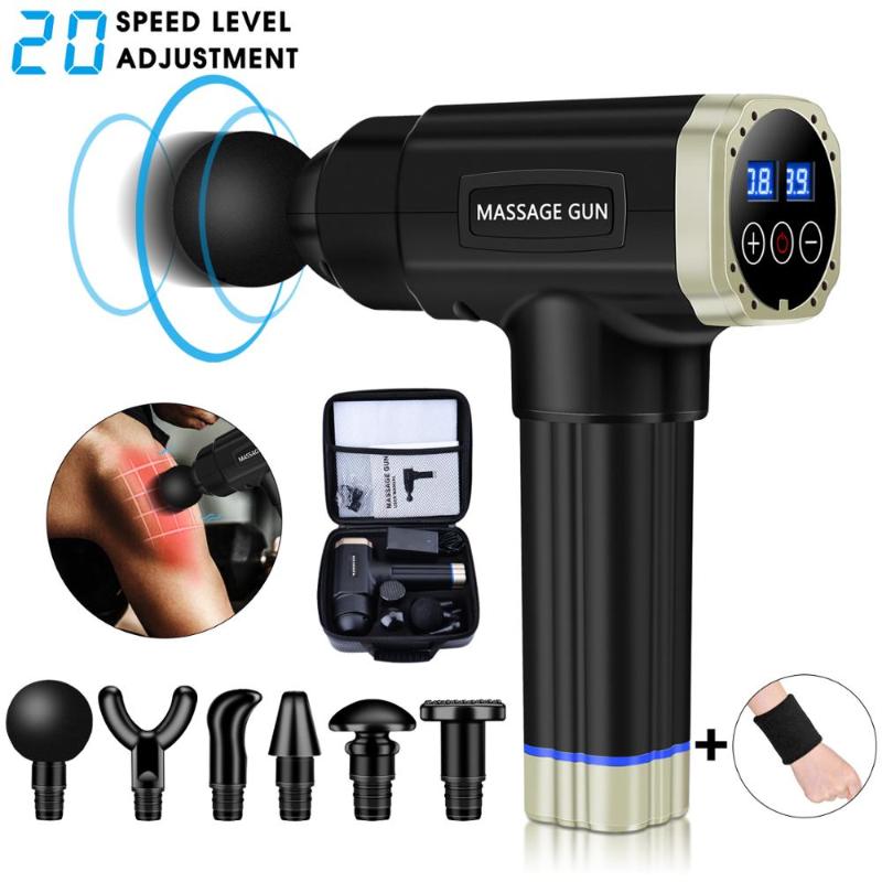 LCD Display Massage Gun Deep Muscle Massager Deep Tissue Massager Therapy Gun Body Exercising Relief Shaping Massage 
LCD Display Massage Gun Deep Muscle Massager Deep Tissue Massager Therapy Gun Body Exercising Relief Shaping Massage