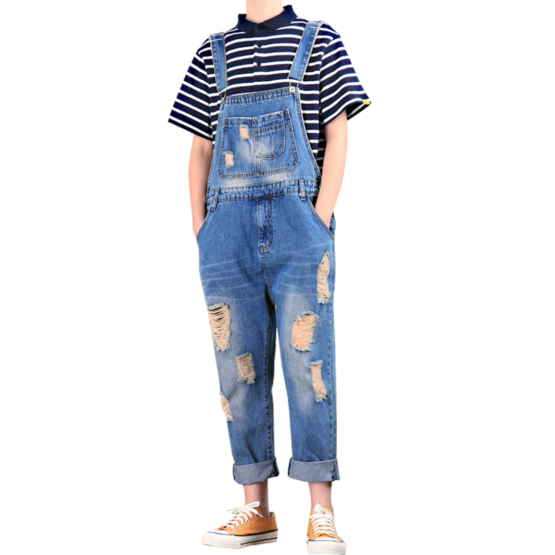 Jeans Men Summer trend Ripped Jeans Men' Cropped pants Retro Nostalgic Overalls Men' Korean Overalls, Blue
Jeans Men Summer trend Ripped Jeans Men' Cropped pants Retro Nostalgic Overalls Men' Korean Overalls, Blue