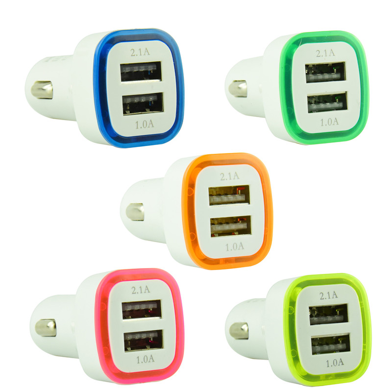 Dual USB Port Car Charger Led Light Universal 5V 2.1A Charing Adapter for Samsung Galaxy Htc
Dual USB Port Car Charger Led Light Universal 5V 2.1A Charing Adapter for Samsung Galaxy Htc